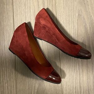 GEOX Respira, wedge heels, ruby red
